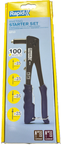 אקדח ניטים ידני כולל 100 ניטים RAPID