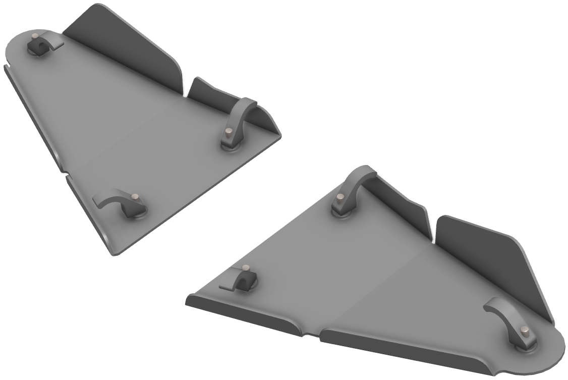 מגני משולשים קדמיים לטרקטורון ימאהה שחור - CROSSPRO FRON TRIANGLE COVER YAMAHA RAPTOR 700