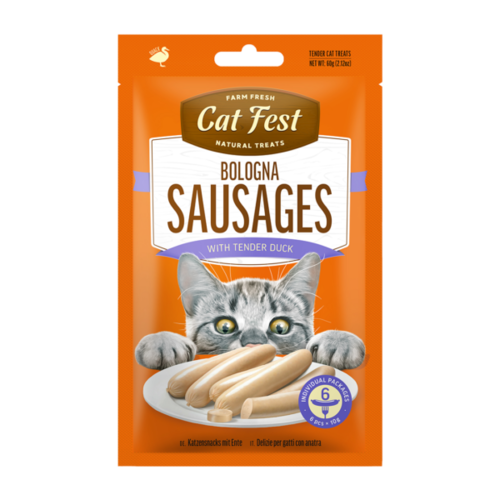 Cat fest - נקניקיות עם ברווז לחתול - 60 גרם