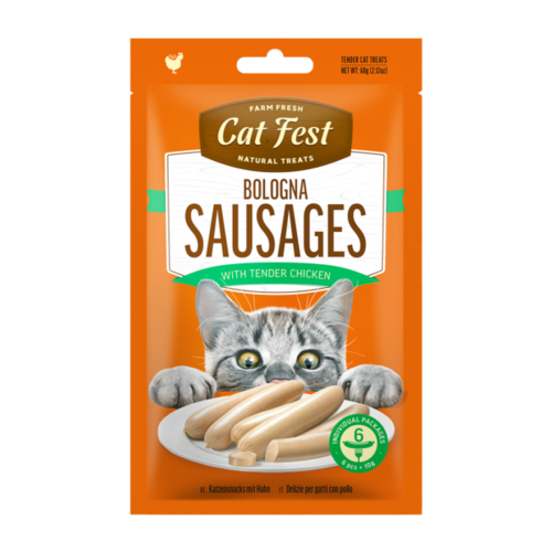 Cat fest - נקניקיות עם עוף לחתול - 60 גרם