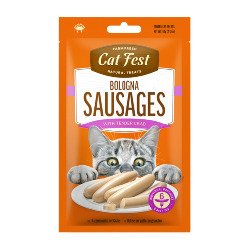 Cat fest - נקניקיות עם סרטנים לחתול - 60 גרם