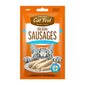 Cat fest - נקניקיות עם סלמון לחתול - 60 גרם