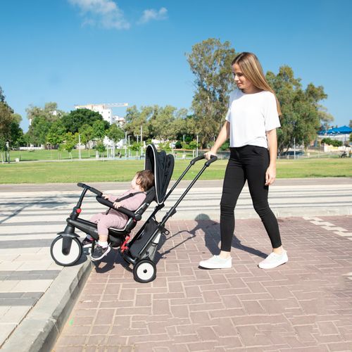 STR 3- תלת אופן לתינוקות שחור- עשרה חודשים עד שלוש שנים -SMART TRIKE