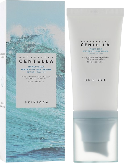 SKIN1004 Centella Hyalu-Cica Water-Fit Sun Serum SPF50 50ML סקין1004 סרום הגנה לפנים 