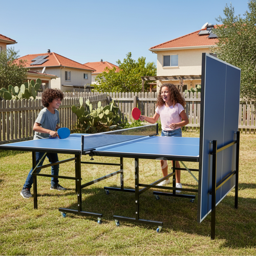 שולחן פינג פונג כחול 806 לשימוש חיצוני 274×152.5×76 ס״מ מבית דרבי DERBY - תמונה ראשית של שולחן הפינג־פונג