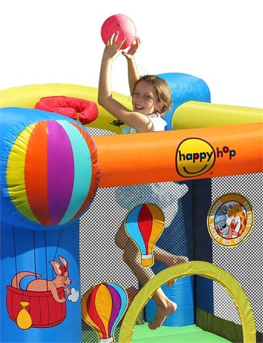 מתנפח כדור פורח עם מגלשה 9070N מבית Happy Hop - המחשת מידות המתקן