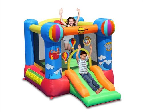 מתנפח כדור פורח עם מגלשה 9070N מבית Happy Hop - תקריב הרשתות והתפרים