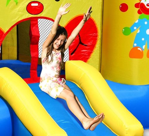 מתקן קפיצה מגלשת הליצן וחישוק הפי הופ - 9201 - Clown Slide And Hoop Bouncer Happy Hop - מבט נוסף על המתקן