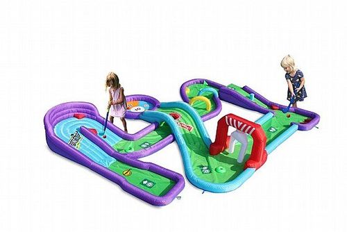 מתנפח מיני גולף 9923 מבית Happy hop - מבט על אזורי המשחק