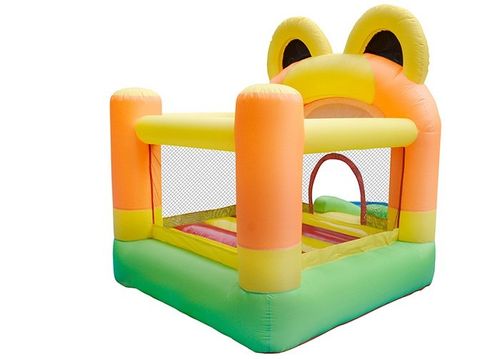 מתנפח כלבלב 62075 מבית JUMPER - מבט צד על המגלשה ואזור הקפיצה