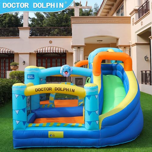 מתנפח הבית הקופצני D72038 מבית DOCTOR DOLPHIN - מבט צד על המגלשה ואזור הקפיצה