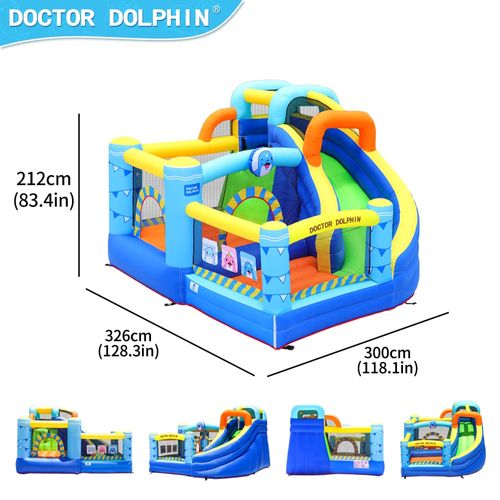 מתנפח הבית הקופצני D72038 מבית DOCTOR DOLPHIN - המחשת מידות המתקן