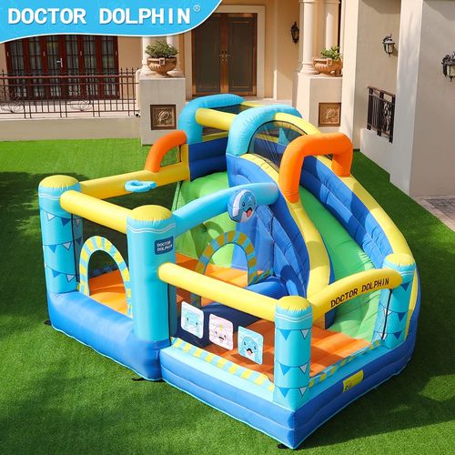 מתנפח הבית הקופצני D72038 מבית DOCTOR DOLPHIN - מבט על אזורי הגלישה והמשחק