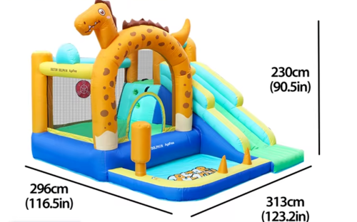 מתנפח קפיצה ג'ירפה D72080 מבית Doctor Dolphin - המחשת מידות המתקן