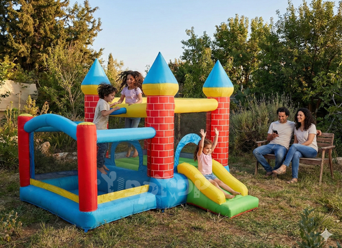 מתנפח בינוני הטירה 92043 מבית JUMPER - המחשת מידות המתקן