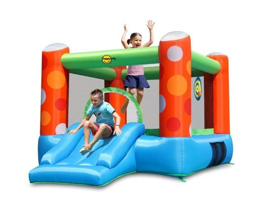 מתנפח בלונים עם מגלשה 9451 מבית HAPPY HOP - מבט צד על המגלשה ואזור הקפיצה