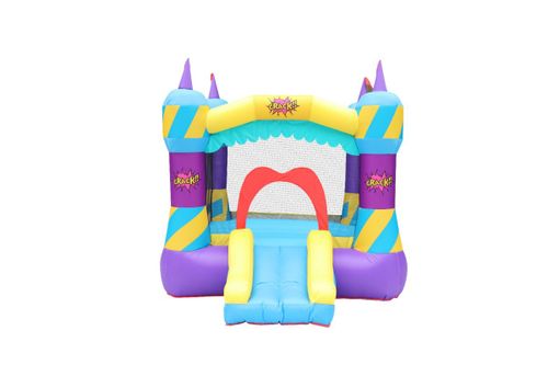 מתנפח בינוני קרוסלה 62129 מבית JUMPER - מבט צד על המגלשה ואזור הקפיצה