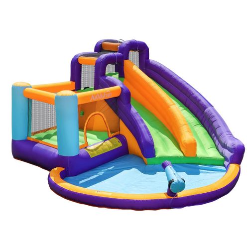 מתנפח מים ענק סגול W83005 מבית DOCTOR DOLPHIN - תמונה ראשית של המתקן עם המגלשה
