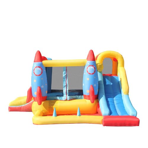מתנפח בינוני טירת טילים 62113 מבית DOCTOR DOLPHIN - תקריב הרשתות והתפרים