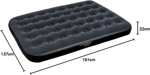 מזרן קטיפה זוגי מתנפח 91X137X22 Comfort Green סמ 67380 מבית Bestway - המחשת מידות המזרן