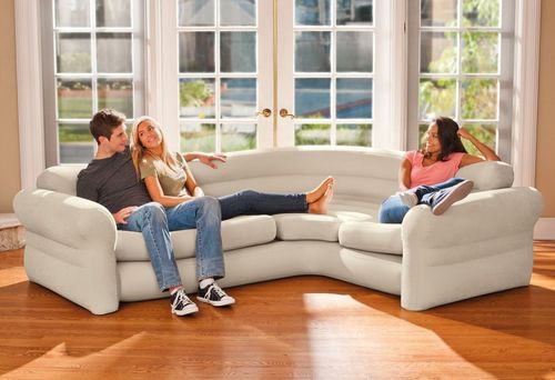 ספה פינתית מתנפחת 257X203 סמ 68575 מבית INTEX - מבט על אזור הישיבה