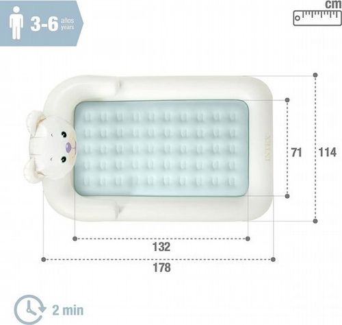 מזרון מתנפח לילדים דובי עם מסגרת בטיחות 178X114 גובה 25 ס