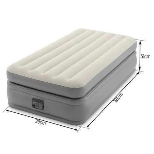 מזרן מתנפח יחיד Comfort עם משאבה מובנית 191×99×51 ס״מ | INTEX | מק״ט 64162 - מבט על משטח השינה