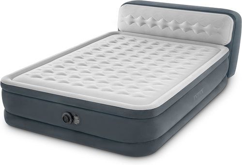 מזרן מתנפח זוגי King-Size עם משענת ראש וגב ומשאבה מובנית 236×152×46 ס״מ | INTEX | מק״ט 64448 - מבט על משטח השינה