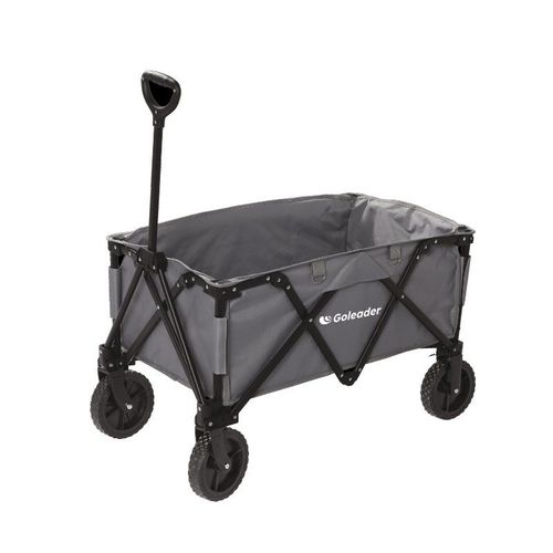עגלת קמפינג 100 L עם גלגלי שטח עבים 7241003 מבית GOLEADER - מבט על תא ההעמסה והידית
