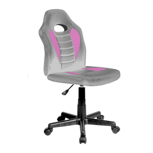 כיסא תלמיד ארגונומי לנוער בצבע כסוף וורוד chairSP