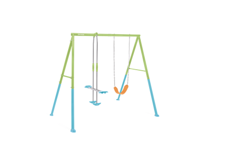 נדנדת שני חלקים נדנדה גמישה ונדנדת וגלישה לחצר לילדים 2.35X2.35X2 מטר 44120 מבית INTEX - תמונה ראשית של מתקן החצר