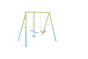נדנדת שני חלקים נדנדה גמישה ונדנדת וגלישה לחצר לילדים 2.35X2.35X2 מטר 44120 מבית INTEX