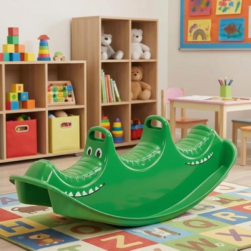 נדנדת טריו תנין תלת מושבית לילדים מבית Dantoy - המחשת מידות המתקן