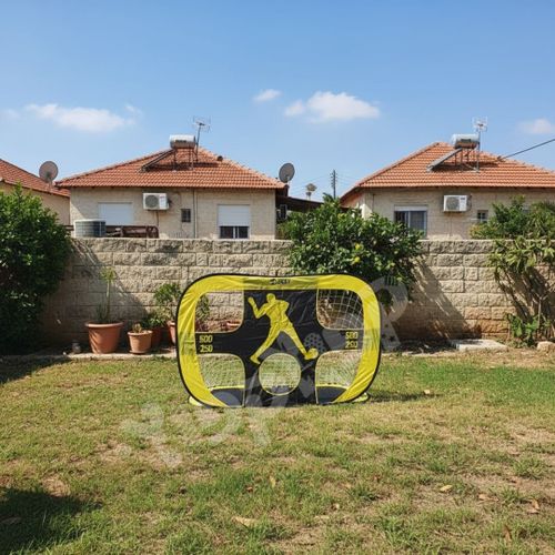 שער כדורגל נייד עם מטרה מפלסטיק דו-צדדי 183X133X122 סמ PPG-02L מבית DERBY - המתקן בחצר או בגינה