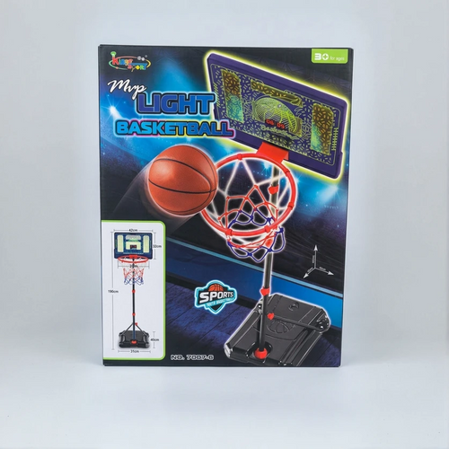 מתקן כדורסל אלקטרוני לילדים 1.90 מטר BASKET190 - מבט צד על מבנה המתקן