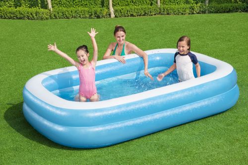 בריכה מתנפחת לילדים מלבנית 262X175X51 סמ 54006 מבית Bestway - מבט פנימי על אזור הרחצה והמשחק