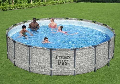 בריכת אולטרה עגולה בריקים MAX 549X122 סמ 5618Y מבית BESTWAY - מבט נוסף על הבריכה