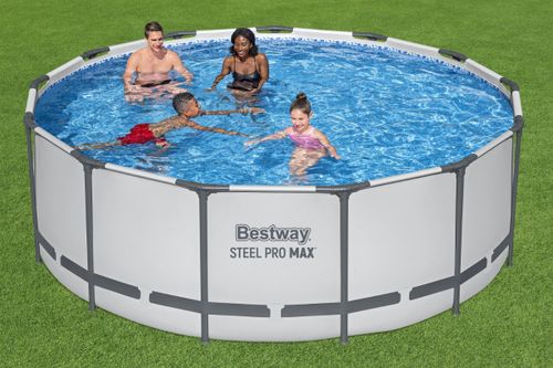 בריכת אולטרה עגולה אפורה 427X122 סמ MAX 5612X מבית BESTWAY - מבט נוסף על הבריכה