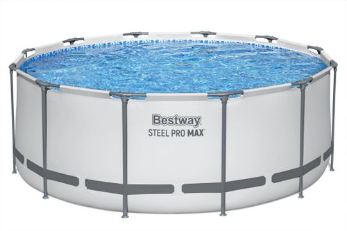 בריכת צינורות עגולה אפורה 366X122 סמ MAX 56420 מבית BESTWAY - תמונה ראשית של הבריכה
