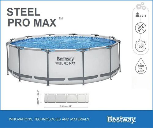בריכה אולטרה 366X100 סמ MAX 56260 מבית BESTWAY - תמונת אווירה ושימוש בבריכה