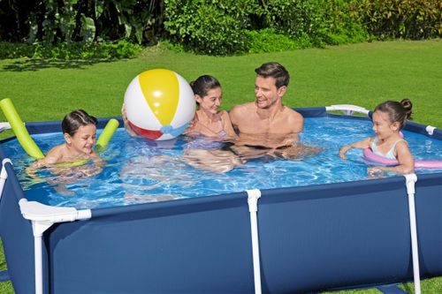 בריכה משפחתית מסגרת מלבנית 259X170X61 סמ 56403 מבית BESTWAY - מבט צד על מבנה הבריכה