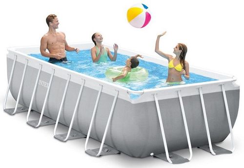 בריכה מלבנית Prism Frame Ultra ערכת יצרן | 400×200×100 ס״מ | INTEX | מק״ט 26788 - תמונת אווירה ושימוש בבריכה