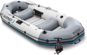סירת גומי מתנפחת Mariner 3 כולל משוטים משאבה ורצפה קשיחה 297×127×46 ס״מ | INTEX | מק״ט 68373