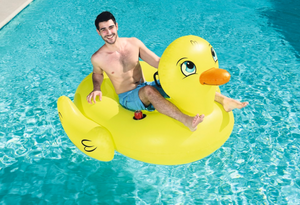 ברווז צף לבריכה עם ידיות אחיזה 186X127 סמ 41106 מבית Bestway