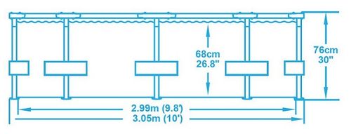 בריכת עמודים עגולה Prism Frame 305X76 26700 מבית INTEX - מבט פנימי על הבריכה