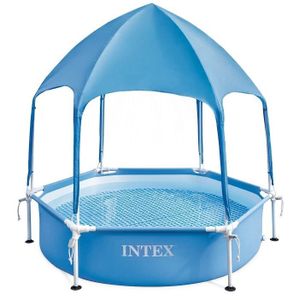 בריכת עמודים עגולה עם גגון 183X38 28209 מבית INTEX