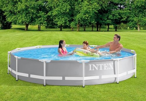 בריכת עמודים עגולה 26710 Prism Frame 366X76 מבית INTEX - מבט נוסף על הבריכה