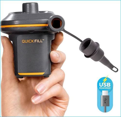 משאבת ניפוח אוויר USB חשמלית 66635 מבית INTEX - מבט צד על המשאבה