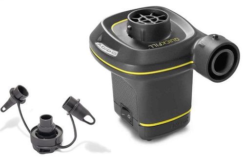 משאבת ניפוח אוויר חשמלית AC/DC לרכב ולבית 66634 מבית INTEX - תמונת אווירה וניפוח מוצר מתנפח