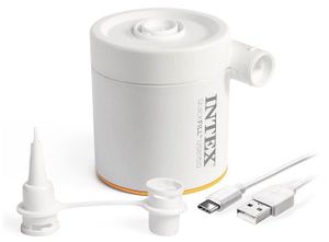 משאבת ניפוח אוויר חשמלית USB לבנה 66616 מבית INTEX